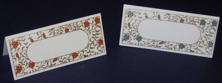 Place Card, a Chimanlals gift cards and tags set