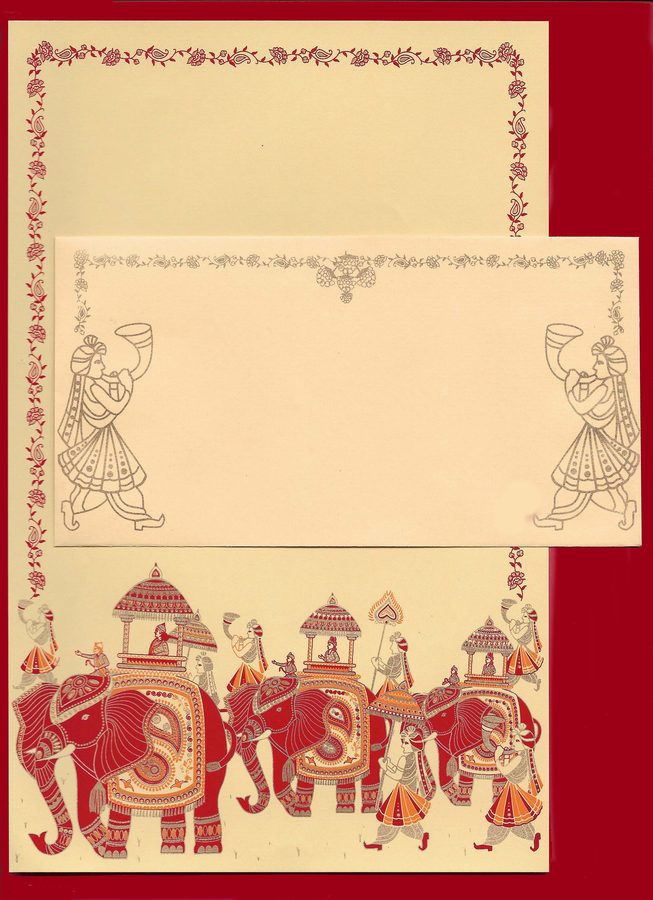Gajraj, a Chimanlals letter papers with envelopes set