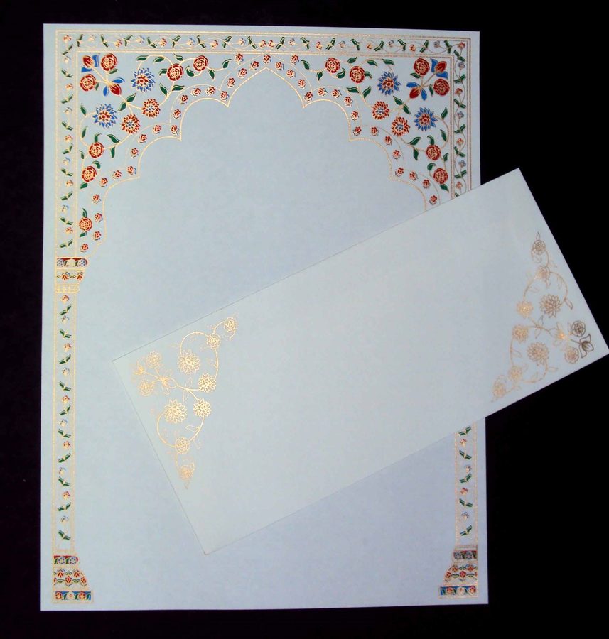 Minakari, a Chimanlals letter papers with envelopes design